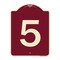 Signmission Designer Series Sign W/ Number 5, Burgundy Heavy-Gauge Aluminum Sign, 24" x 18", BU-1824-22894 A-DES-BU-1824-22894 - alternate 1
